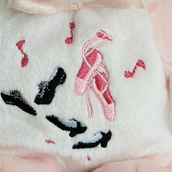 Beary Thoughtful Pink Beanie Dance Teddy Bear 9" Plush Stuffed Animal Embroidery - Picture 7 of 11